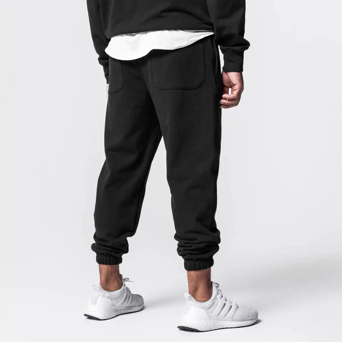 Loose American Style Exercise Workout Outfit Men's Trendy Casual Hooded Cotton Sweater Sweatpants Two-piece Set - Bellarte Enchanté Loose American Style Exercise Workout Outfit Men's Trendy Casual Hooded Cotton Sweater Sweatpants Two-piece Set
